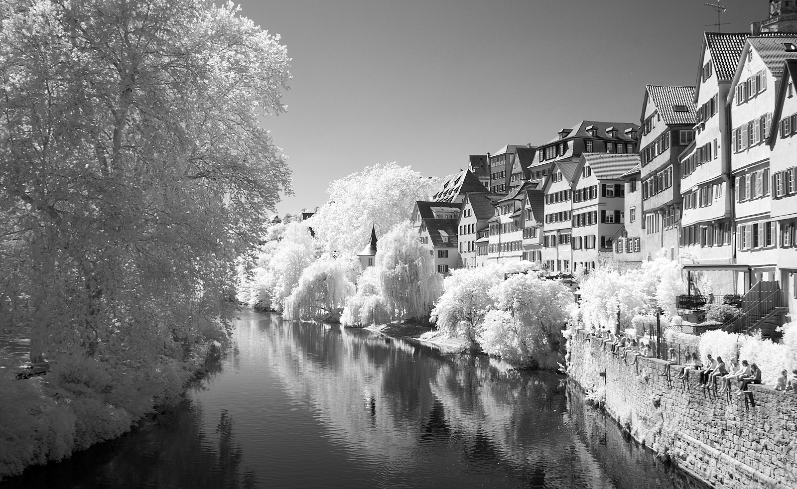  Tower of Hölderlin, at Neckar, Infrared 